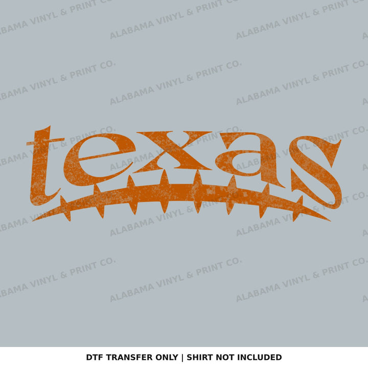 Texas Football Seams Alabama Vinyl