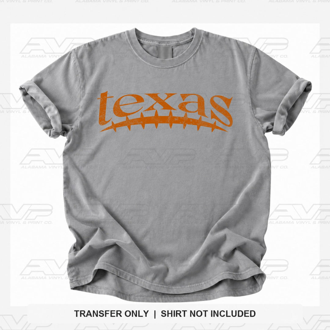 Texas Football Seams Alabama Vinyl