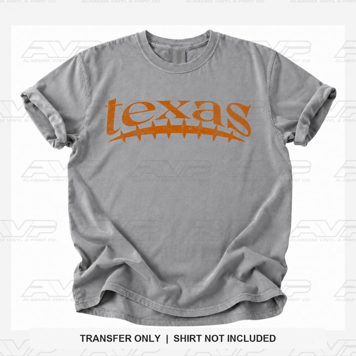 Texas Football Seams Alabama Vinyl