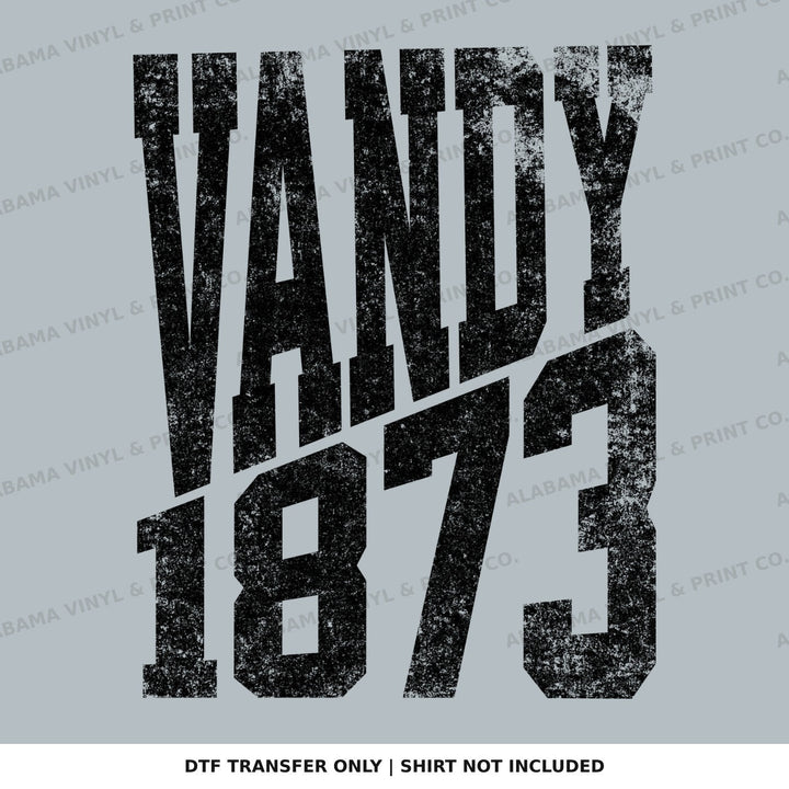 Vanderbilt Vandy 1873 EST. STACKED Alabama Vinyl