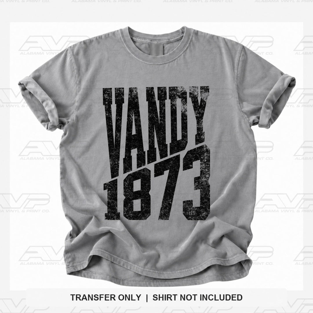 Vanderbilt Vandy 1873 EST. STACKED Alabama Vinyl