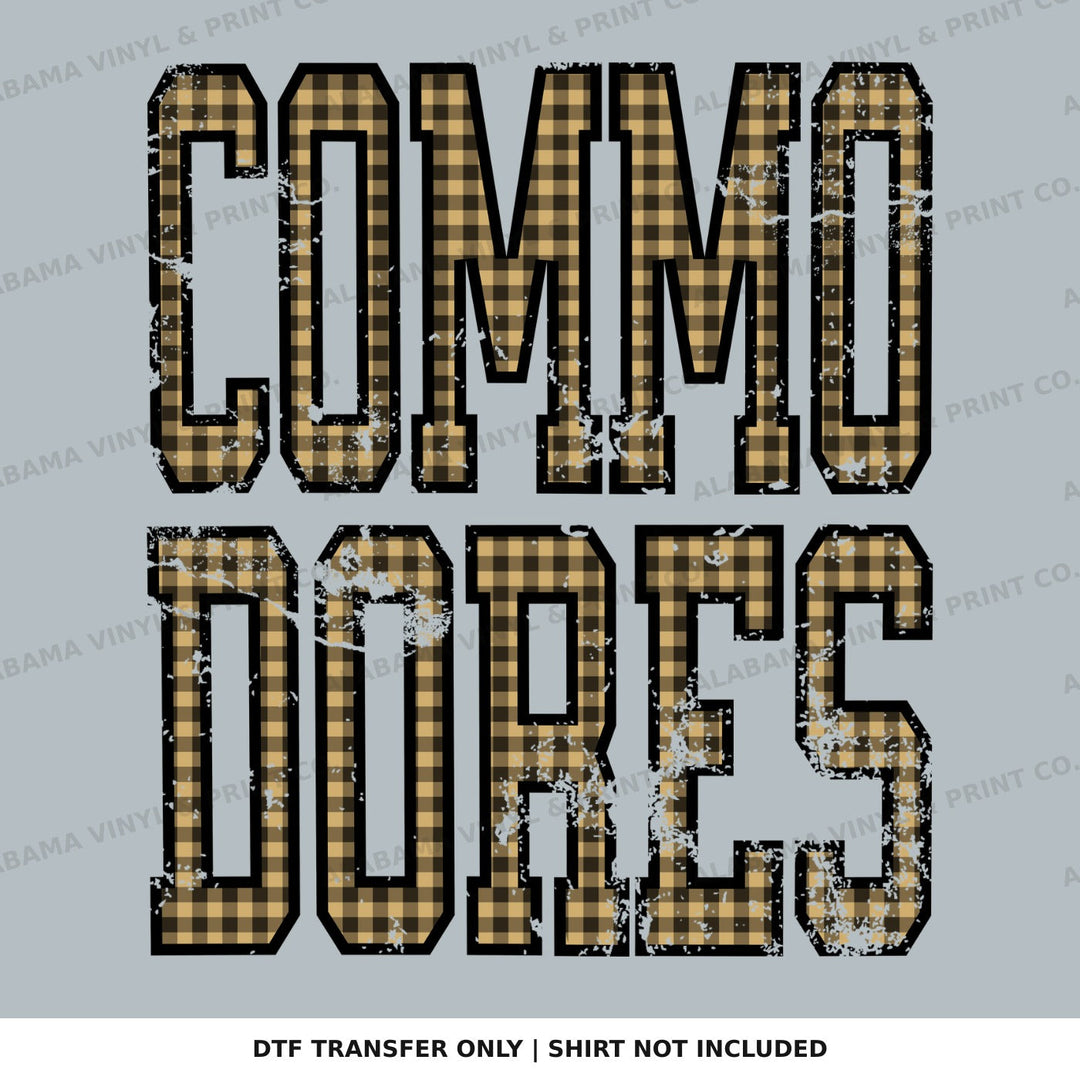 Vanderbilt Vandy Commodores Gingham U Alabama Vinyl