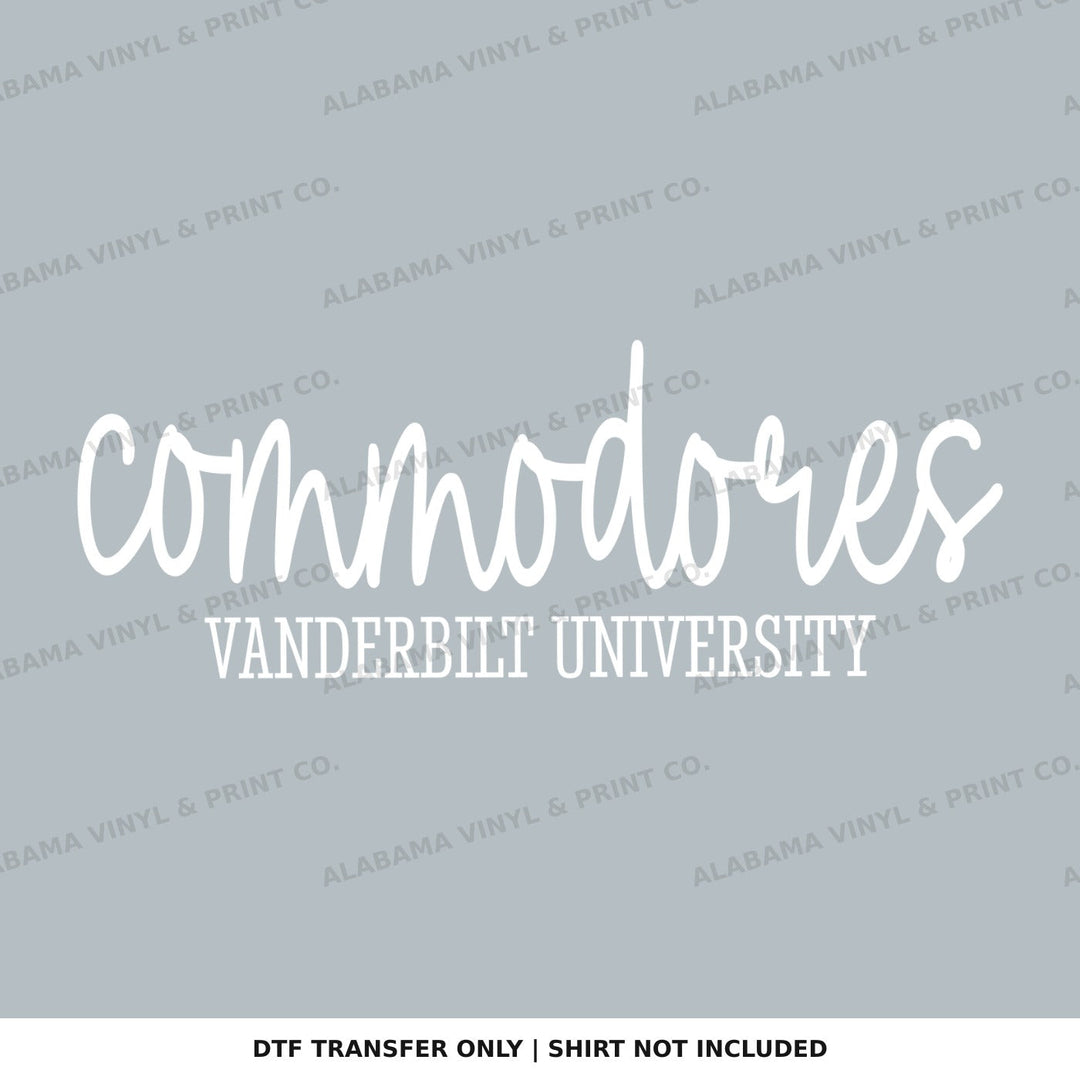Vanderbilt Commodores Simplicity Alabama Vinyl
