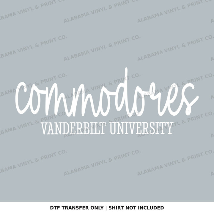 Vanderbilt Commodores Simplicity Alabama Vinyl