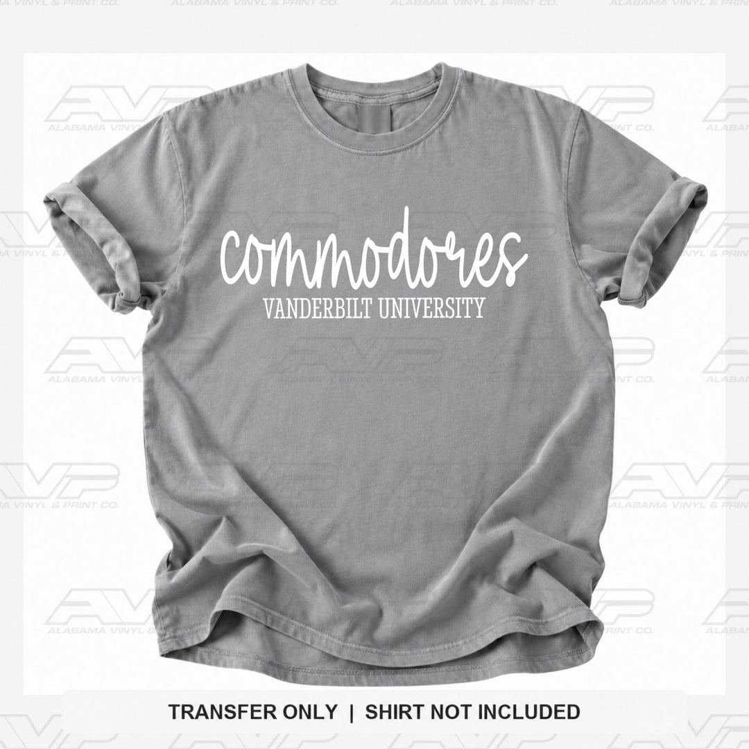 Vanderbilt Commodores Simplicity Alabama Vinyl