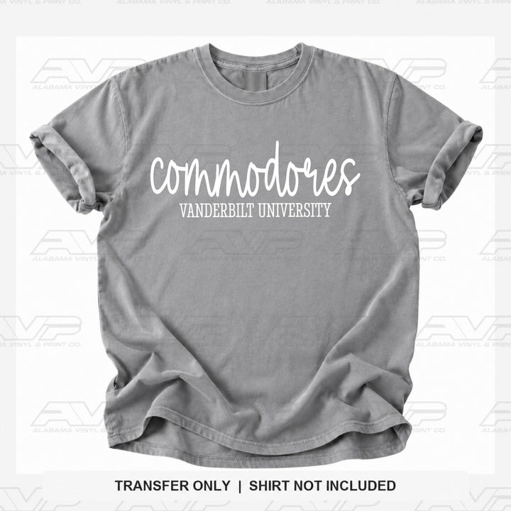 Vanderbilt Commodores Simplicity Alabama Vinyl