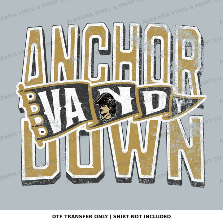 Vanderbilt Vandy Anchor Down Alabama Vinyl