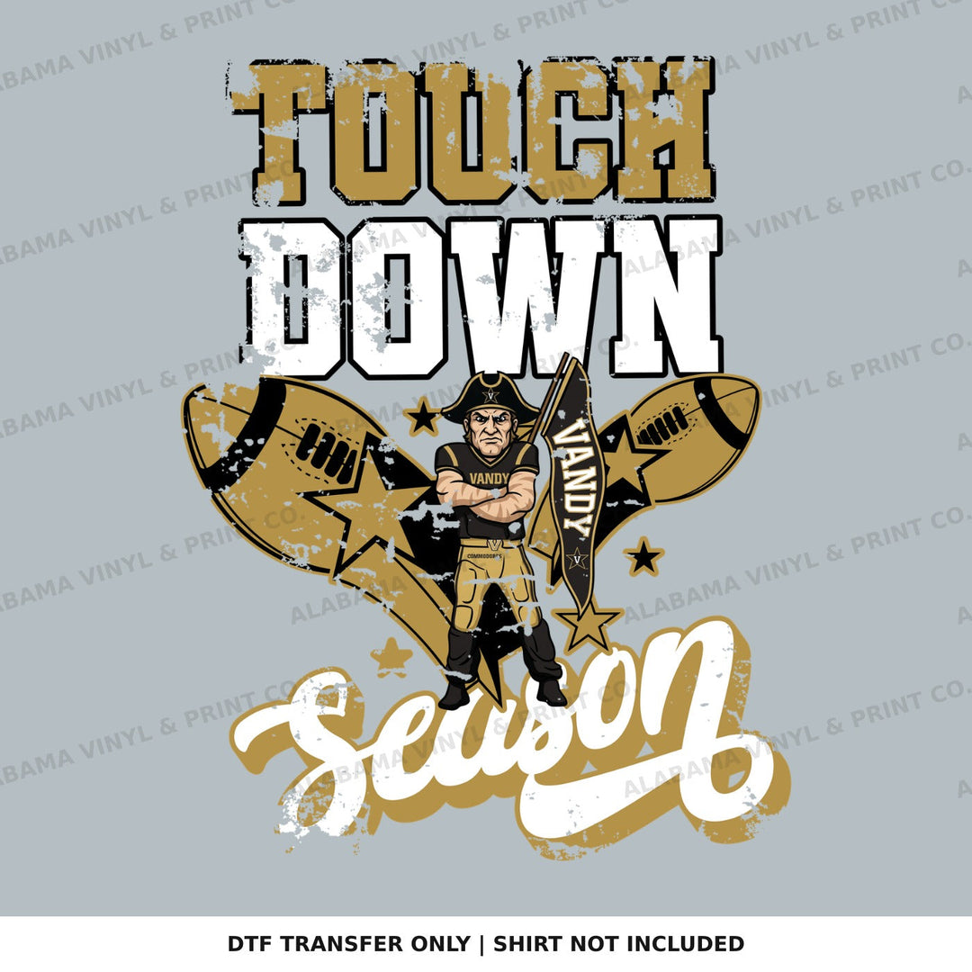 Vanderbilt Vandy TouchDown Alabama Vinyl