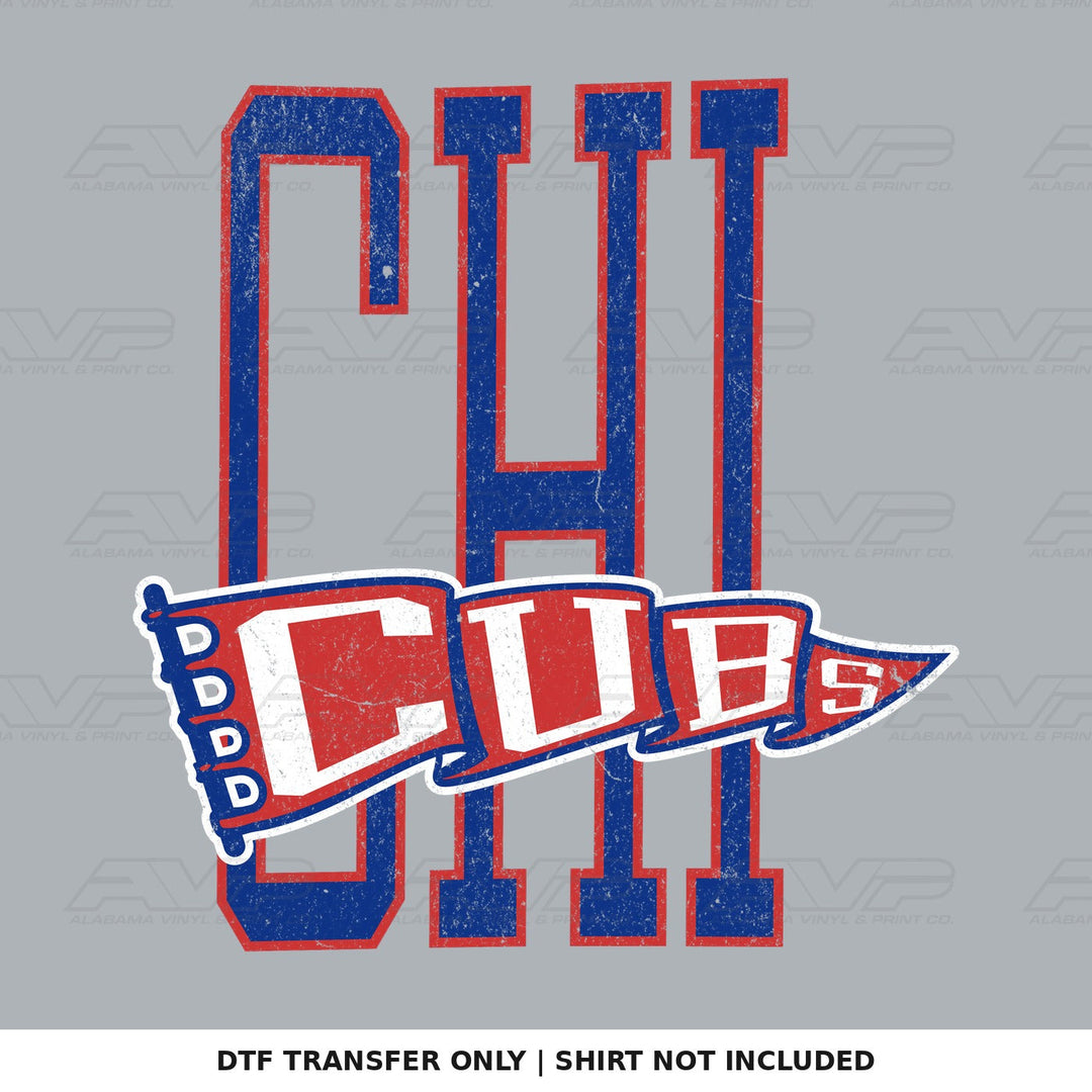 Chicago Cubs Pennant Alabama Vinyl