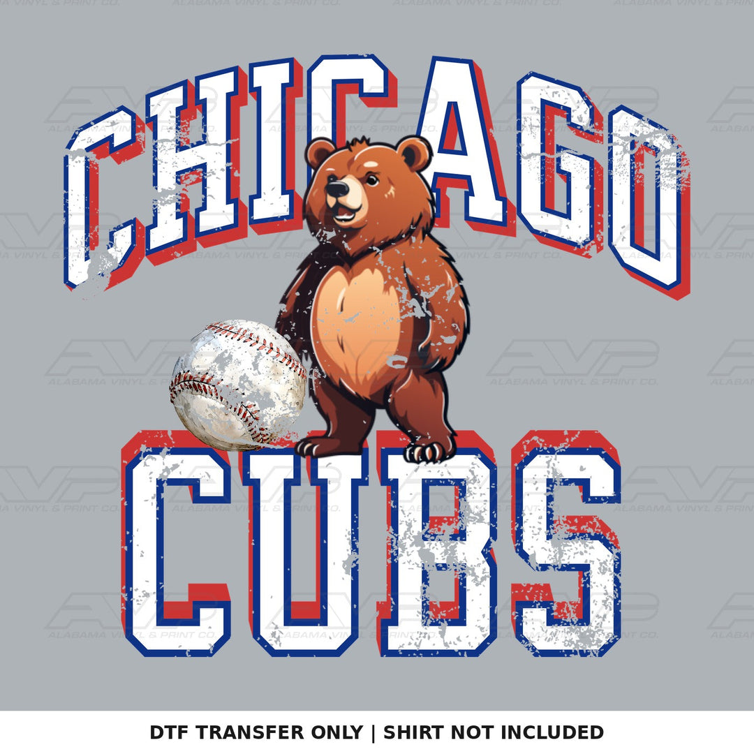 Chicago Cubs Baseball-Bear Alabama Vinyl