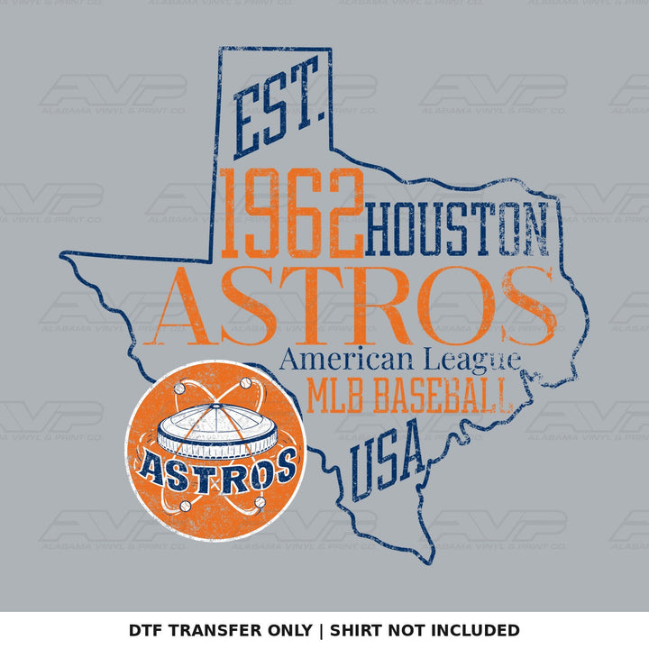 Houston Astros outline Words Alabama Vinyl
