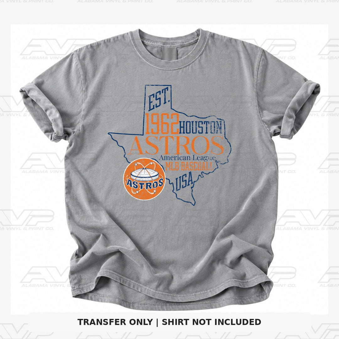 Houston Astros outline Words Alabama Vinyl