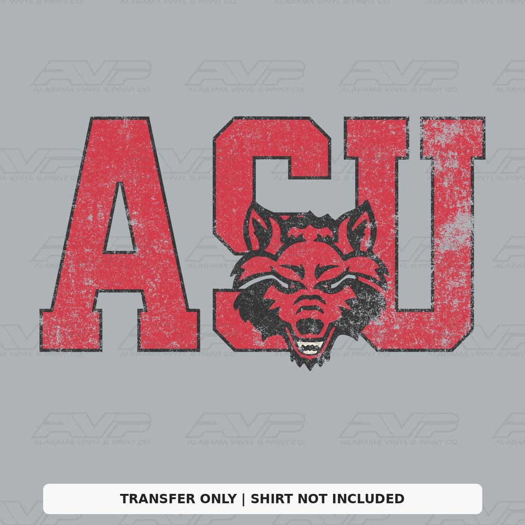 Arkansas State Red Wolves ASU Wolf Vintage Vibes Alabama Vinyl