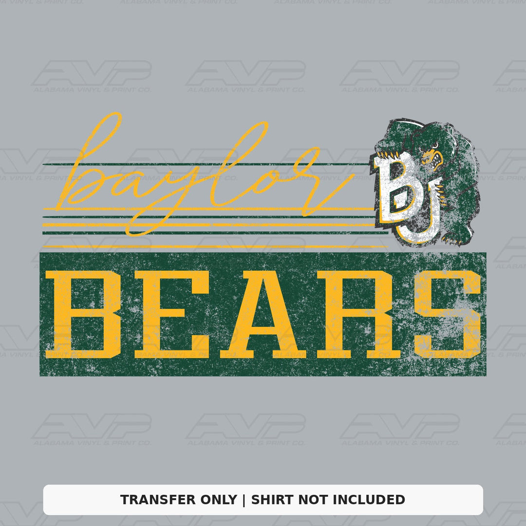 Baylor Bears Retro Vibes Alabama Vinyl