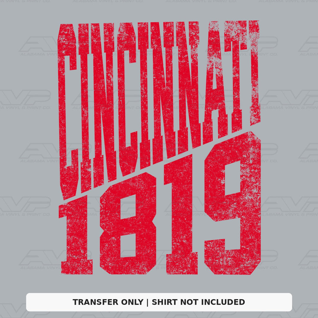 Cincinnati 1819 Established Alabama Vinyl