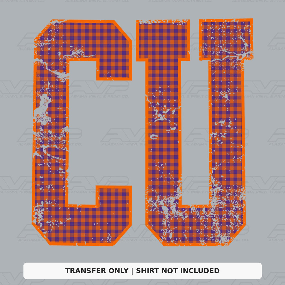 Clemson Gingham U Alabama Vinyl