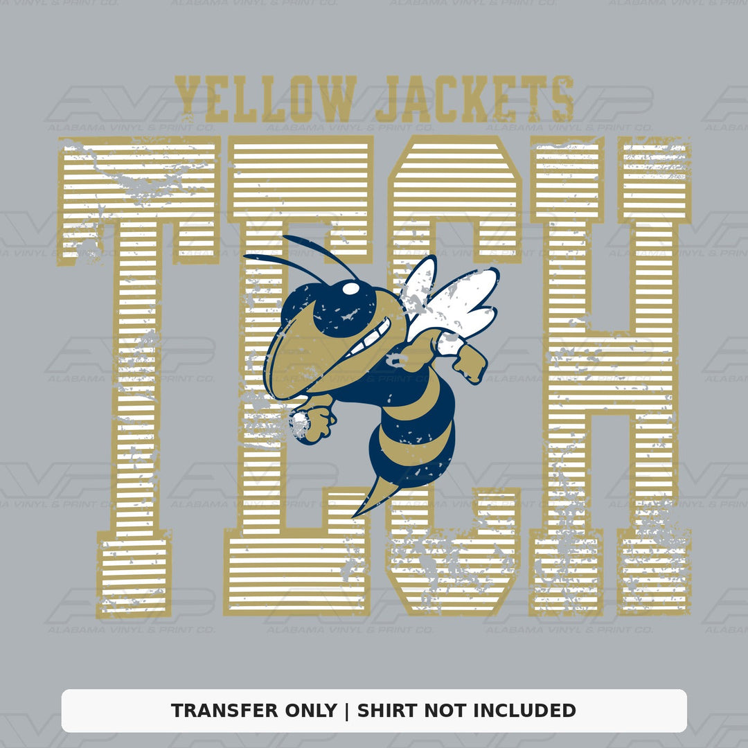 Georgia Tech Stripes Alabama Vinyl