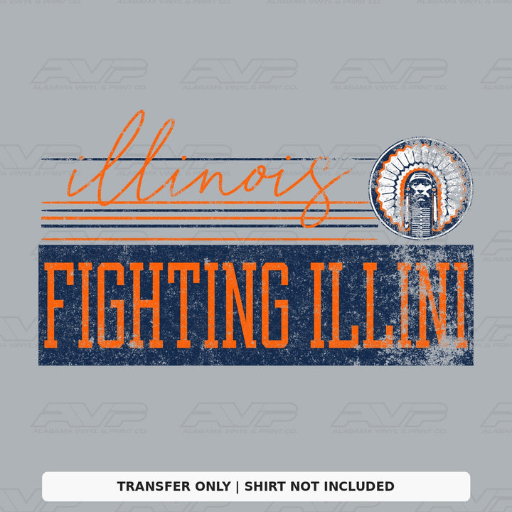 Illinois Fighting Illini Retro Vibes Alabama Vinyl