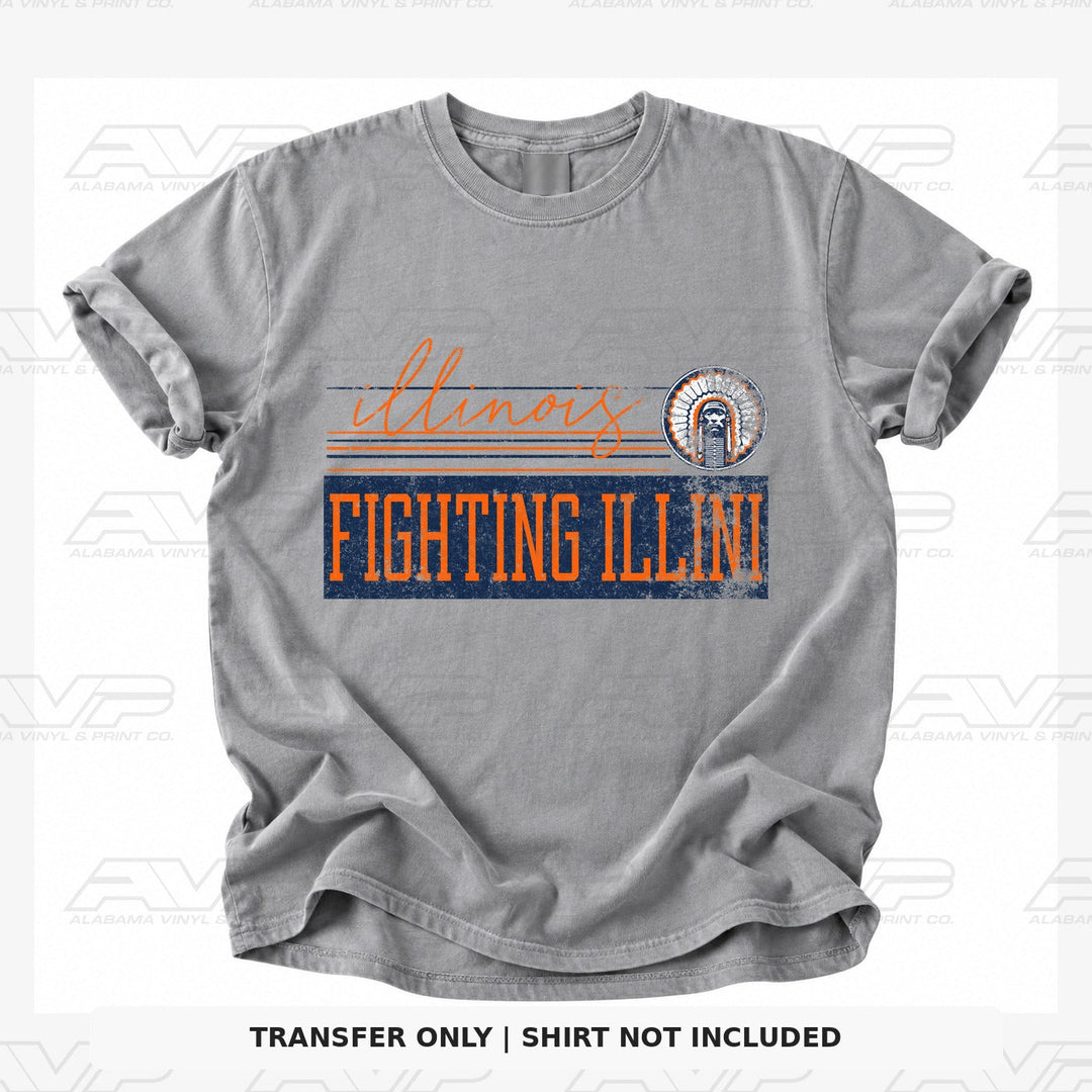 Illinois Fighting Illini Retro Vibes Alabama Vinyl