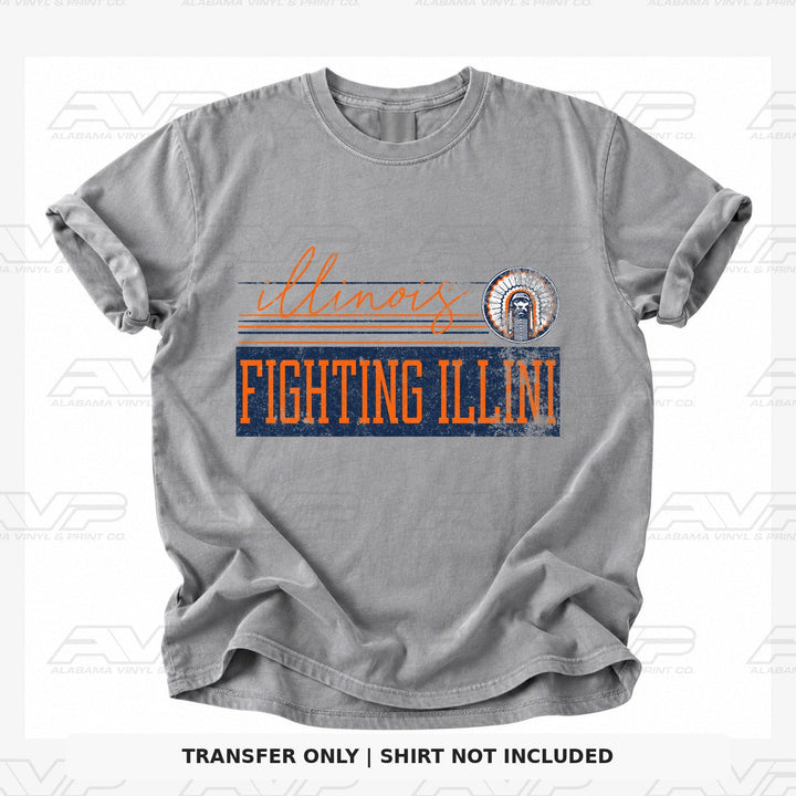 Illinois Fighting Illini Retro Vibes Alabama Vinyl