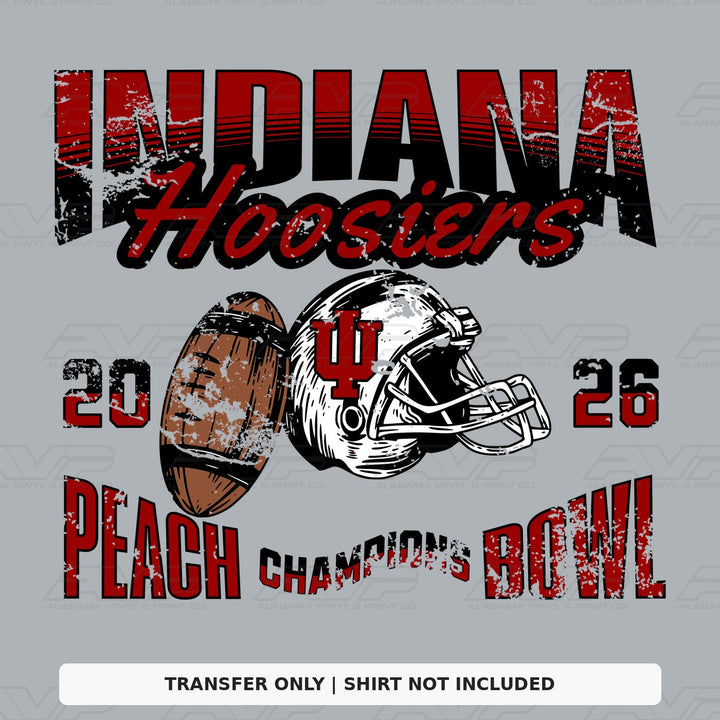 Indiana Hoosiers Peach Bowl Champs 26 #1 Alabama Vinyl