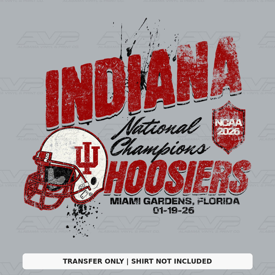 Indianan Hoosiers Distressed Nat Champs 26 Alabama Vinyl
