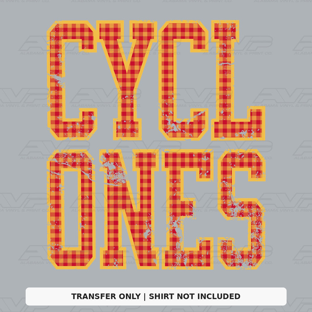 Iowa State Cyclones Gingham U Alabama Vinyl