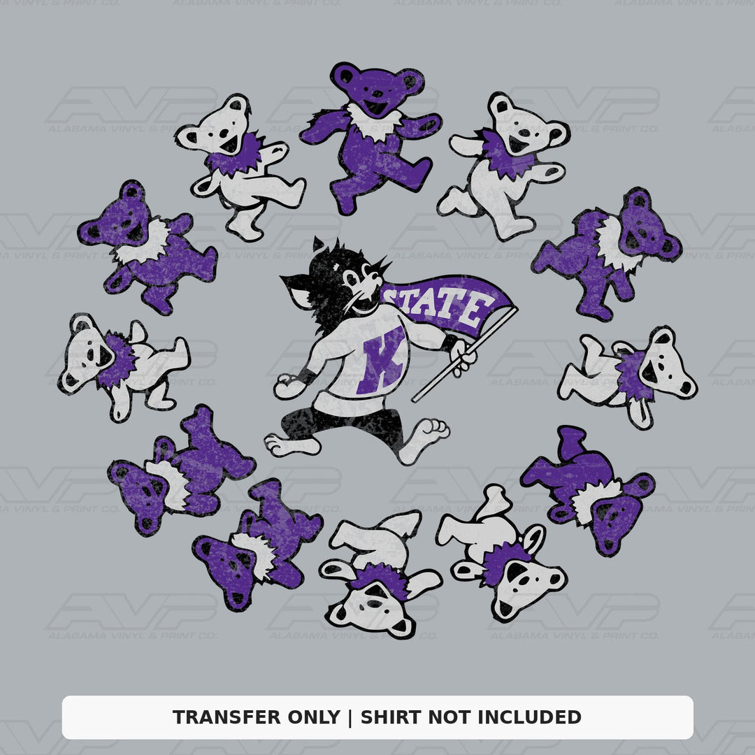 Kansas State Wildcats Dancing Bears Alabama Vinyl