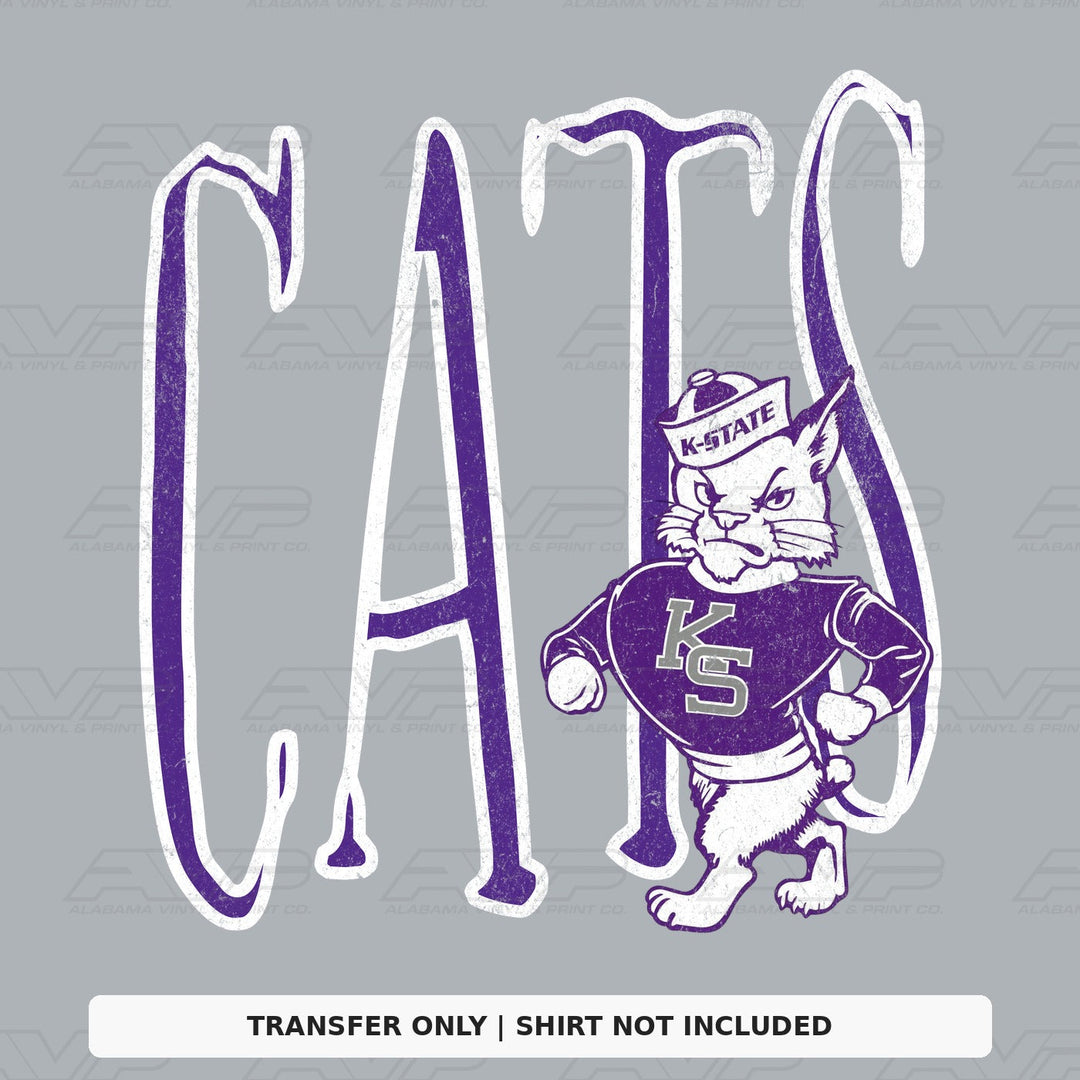 Kansas State Cats Skinny Retro Wildcat Alabama Vinyl