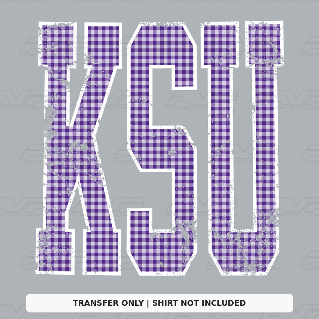 Kansas State Gingham U Alabama Vinyl