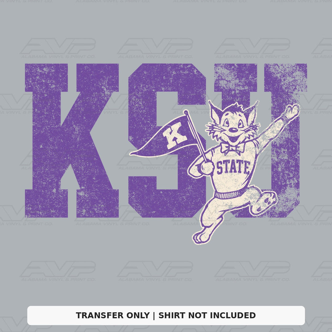 KSU Vintage Cat Vintage Vibes Alabama Vinyl