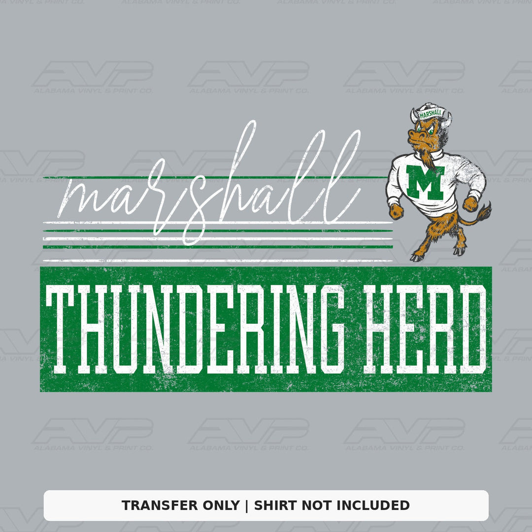 Marshall Thundering Herd Retro Vibes Alabama Vinyl