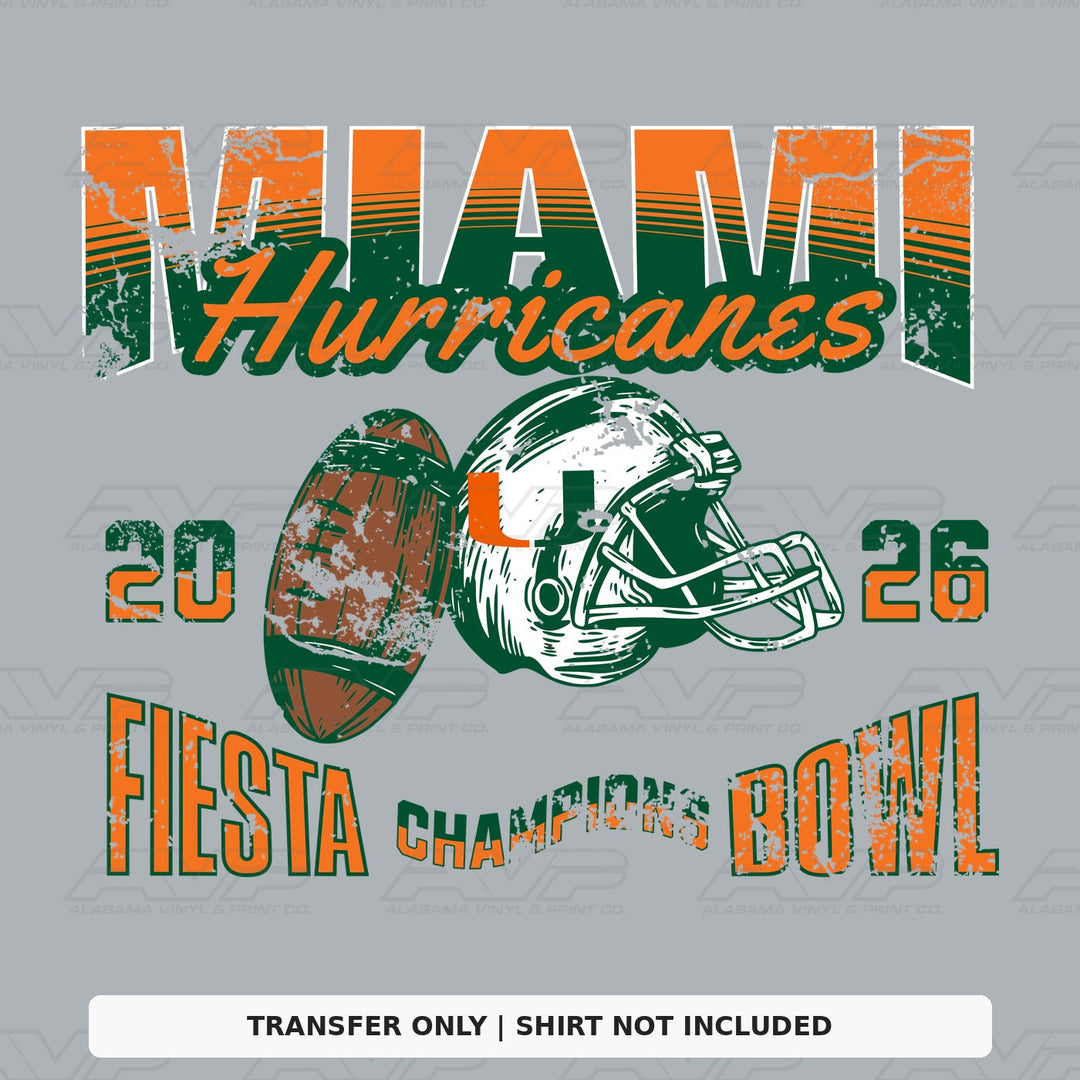 Miami Hurricanes Fiesta Bowl Champs Alabama Vinyl
