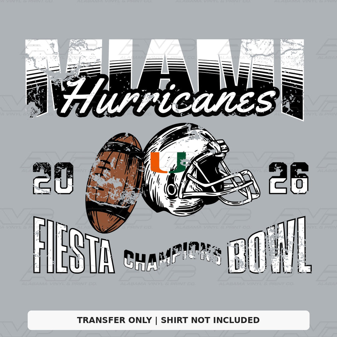 Miami Hurricanes Fiesta Bowl Champs 26 Alabama Vinyl