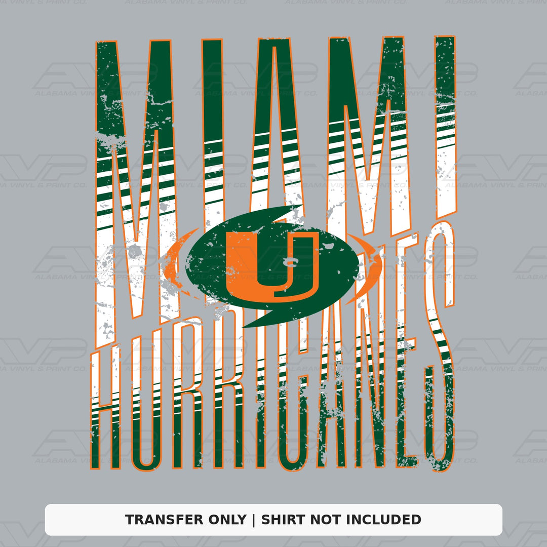 Miami Hurricanes Slim Stripes Alabama Vinyl