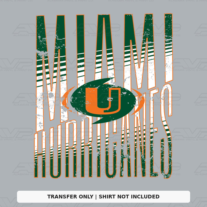 Miami Hurricanes Slim Stripes Alabama Vinyl