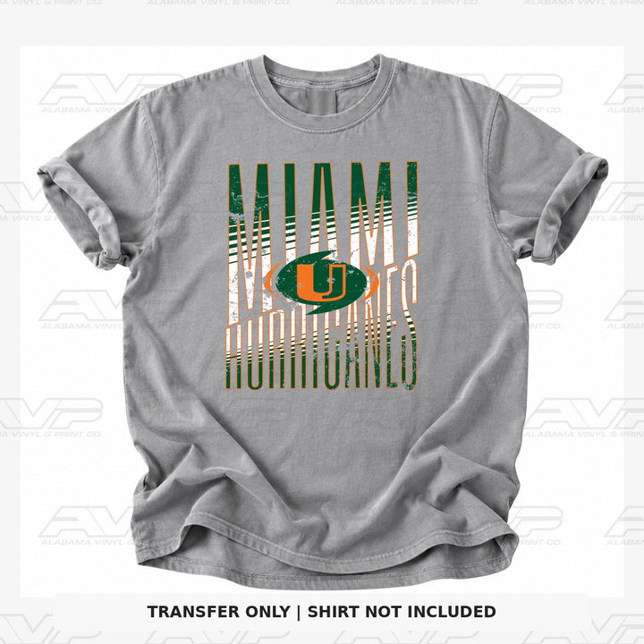 Miami Hurricanes Slim Stripes Alabama Vinyl