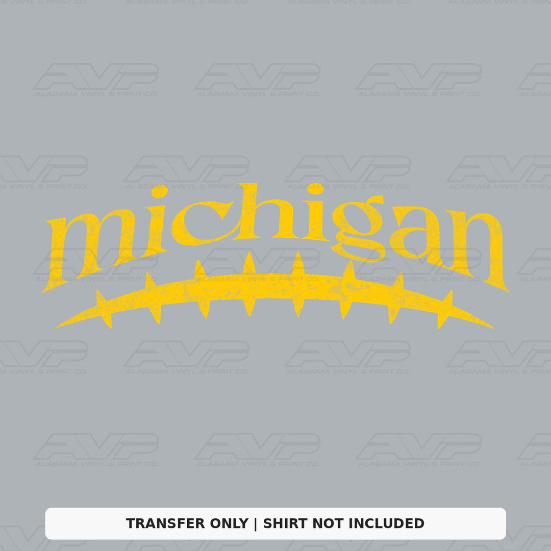 Michigan Football Seams Alabama Vinyl