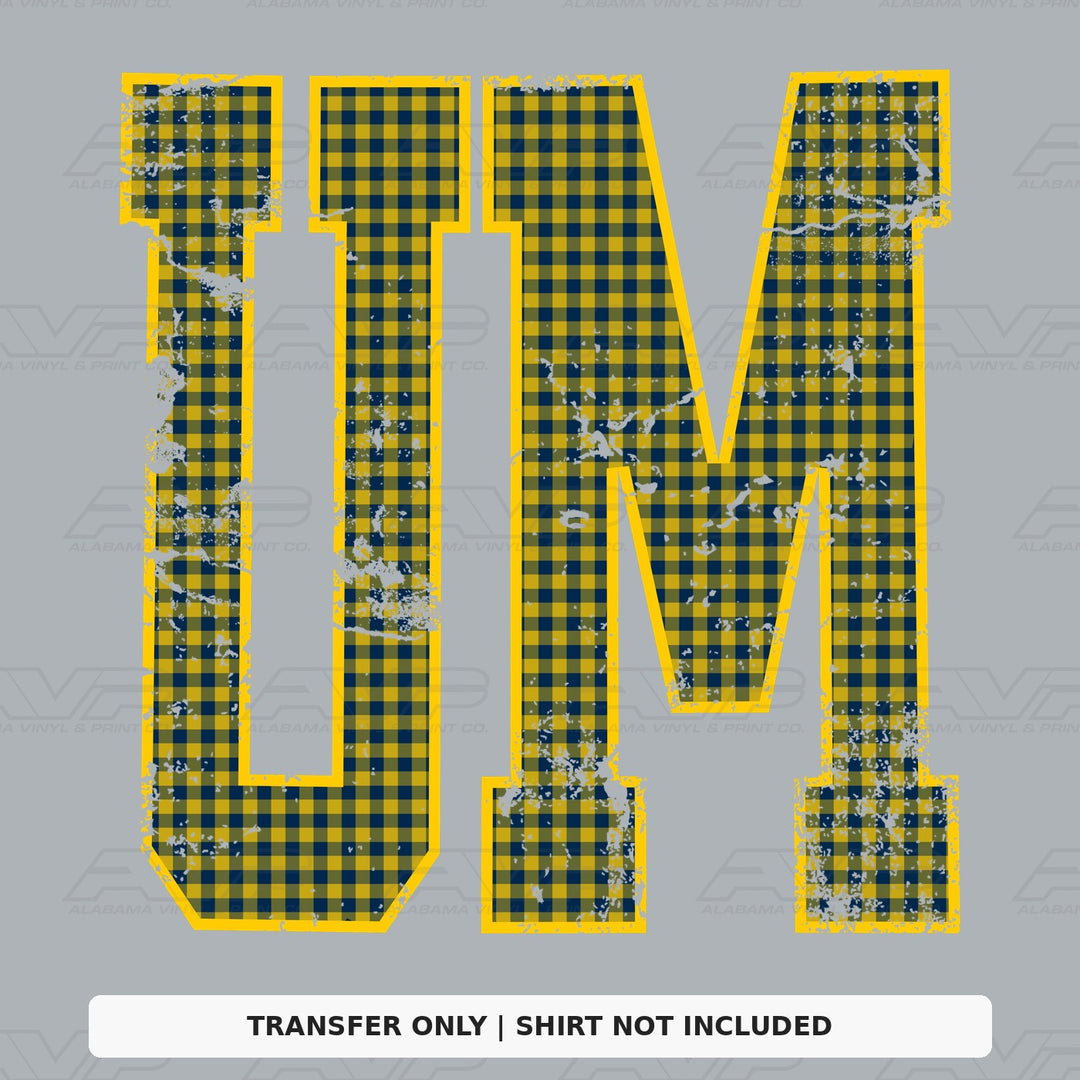 Michigan Gingham U Alabama Vinyl