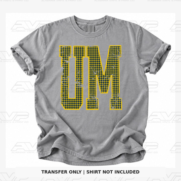 Michigan Gingham U Alabama Vinyl