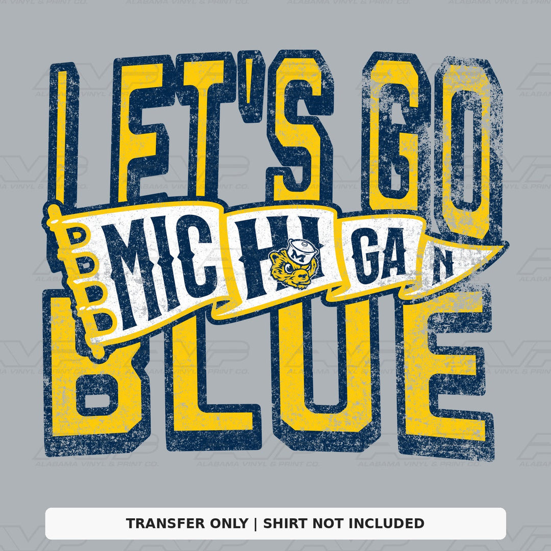 Michigan Let's Go Blue Alabama Vinyl