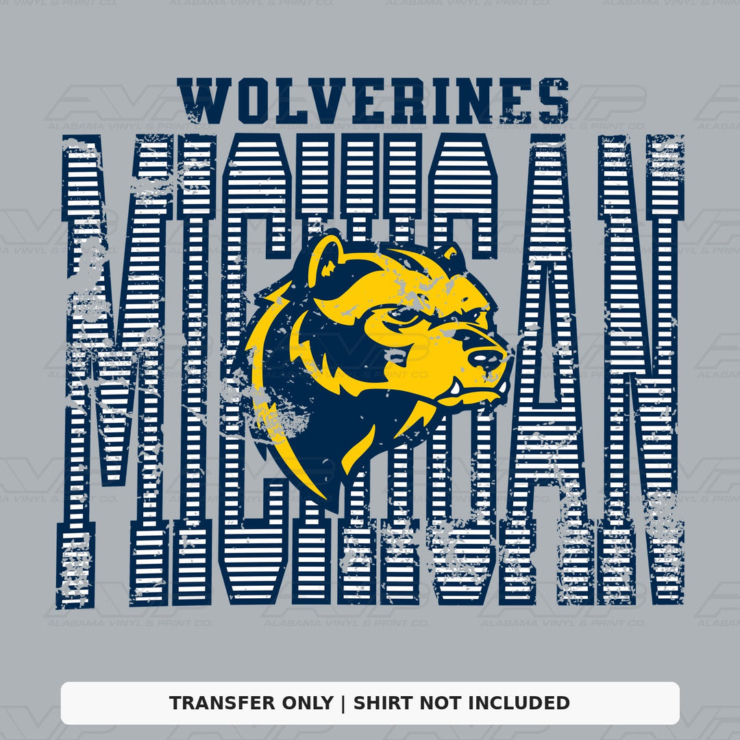 Michigan Stripes Alabama Vinyl