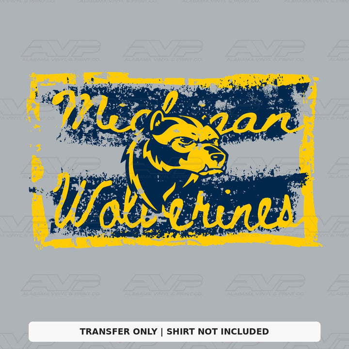 Michigan Tattered & Torn Alabama Vinyl