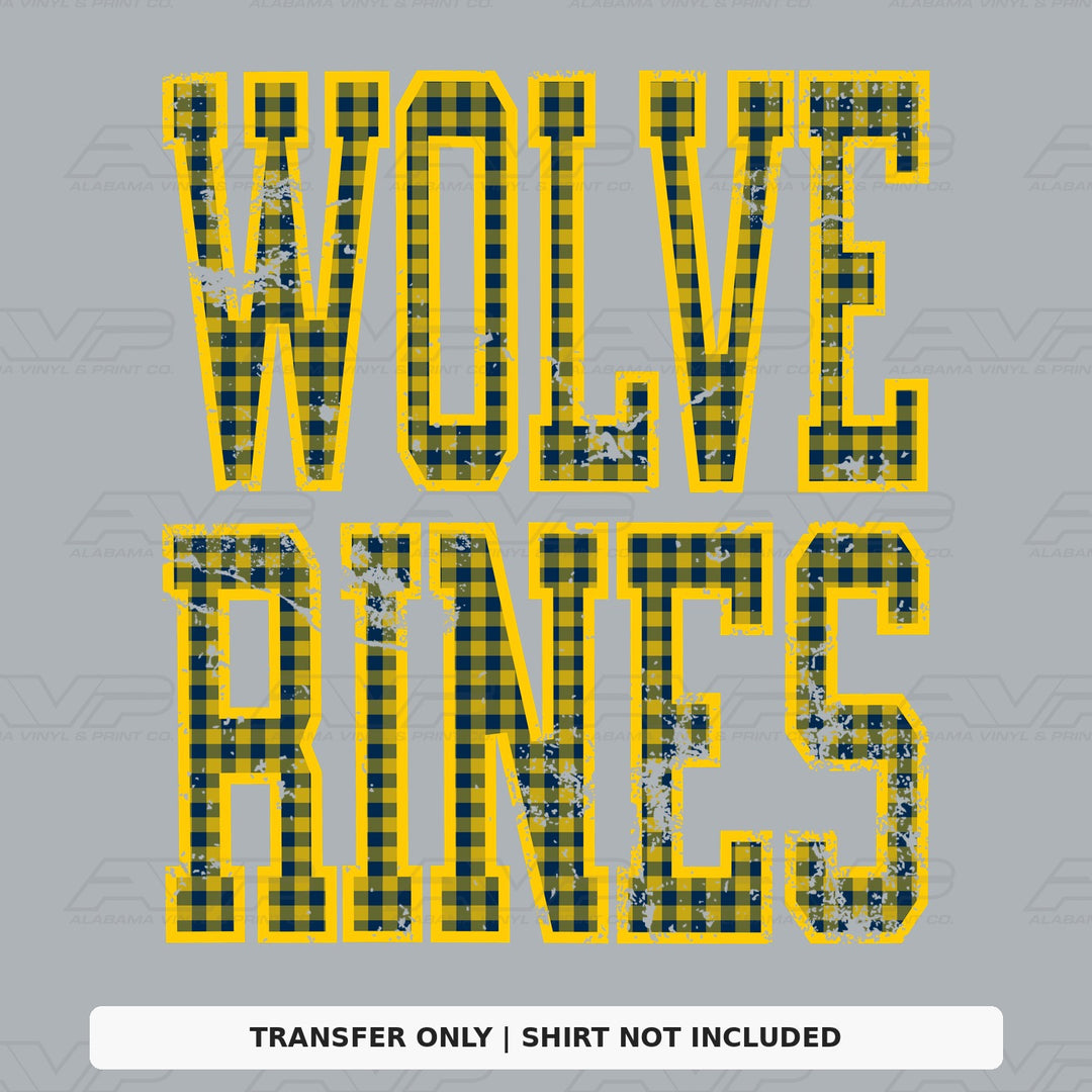 Michigan Wolverines Gingham U Alabama Vinyl