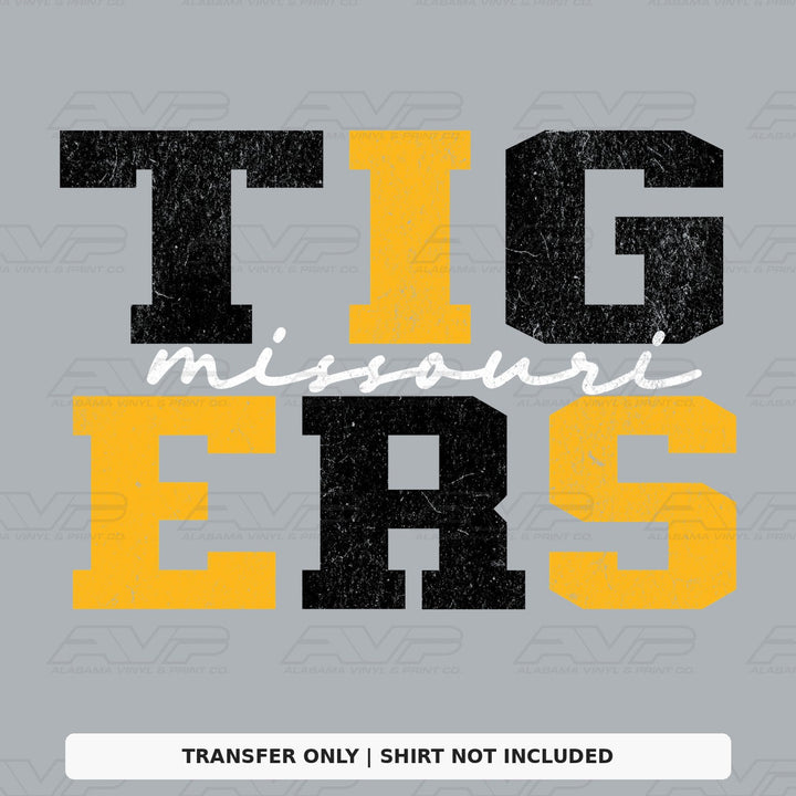 Missouri Tigers Two Tone Varsity Alabama Vinyl