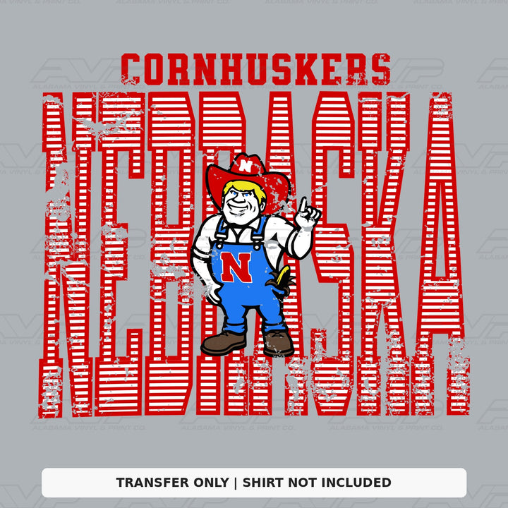 Nebraska Cornhuskers Stripes Alabama Vinyl