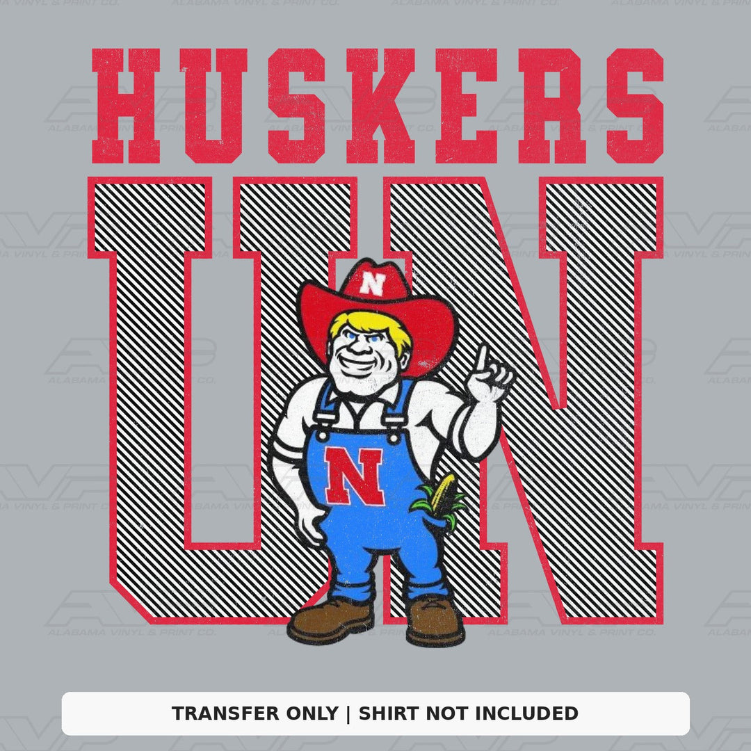 Nebraska Huskers Retro Mascot Alabama Vinyl