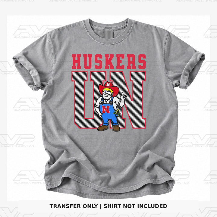 Nebraska Huskers Retro Mascot Alabama Vinyl
