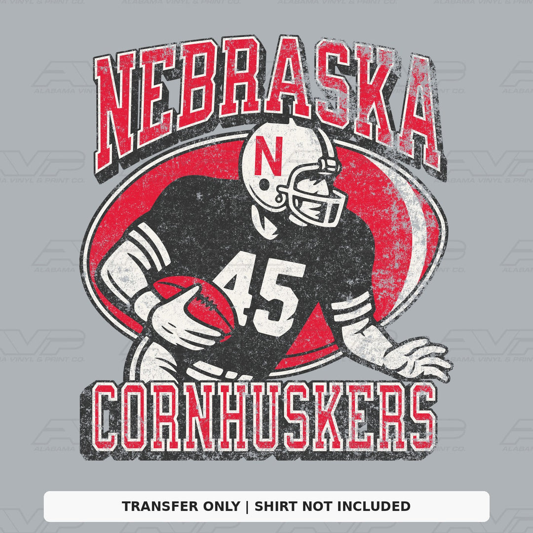 Nebraska Old School FB Alabama Vinyl