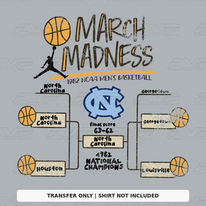 North Carolina MM Bracket Alabama Vinyl